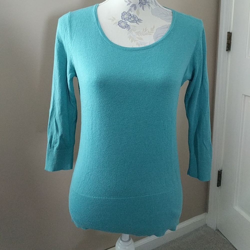 LOFT teal sweater, EUC